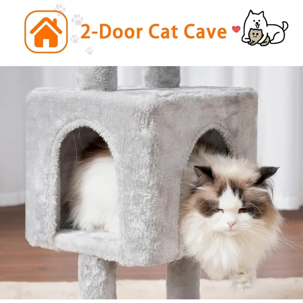 Heybly Cat Tree With Scratching Post And Plush Platform