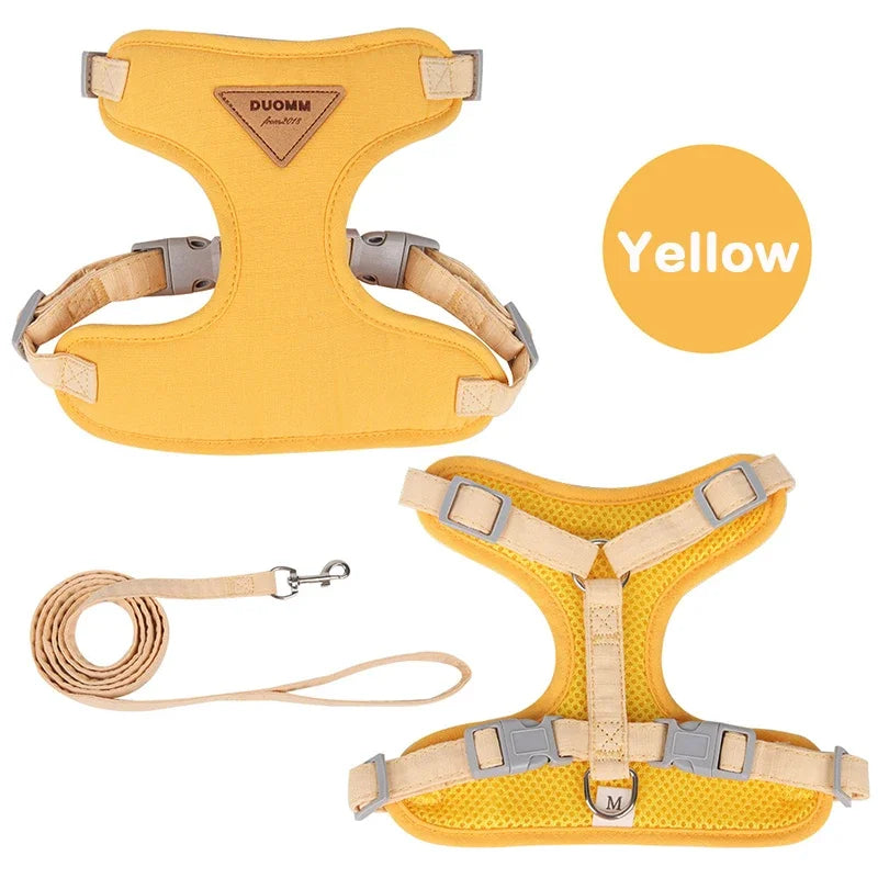 Puppy Harness And Leash Set Breathable Pet Chest Vest