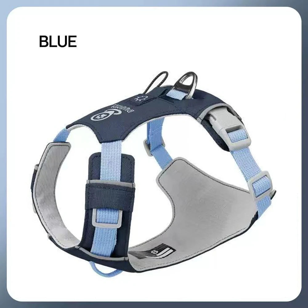 Pet Dog Harness Light Weight Reflective Vest Padded No Pull