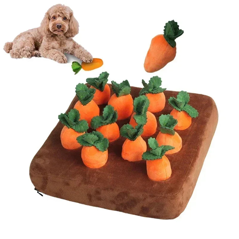 Innovative Plush Carrot Snuffle Mat For Dogs Interactive Toy