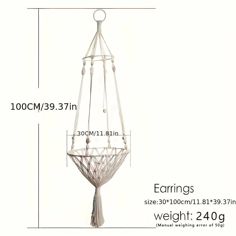 Handwoven Cotton Rope Cat Hammock Durable Fits Two Cats