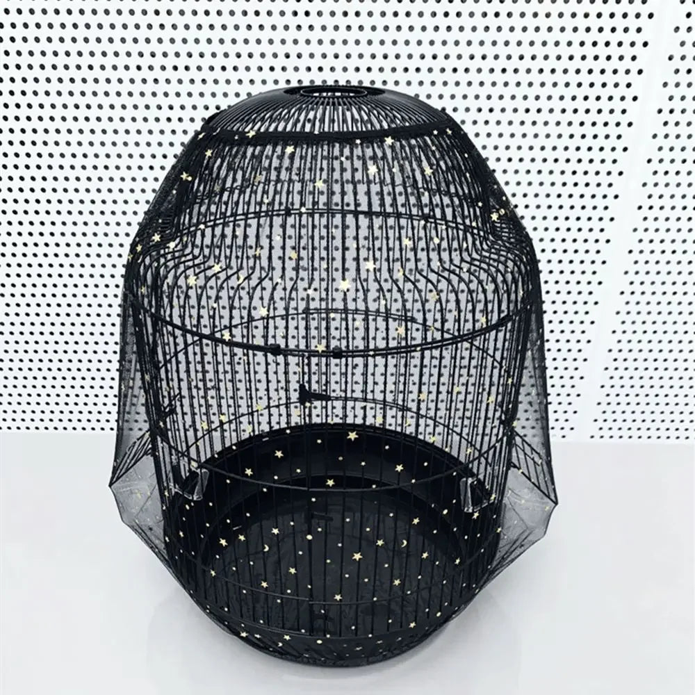 Nylon Mesh Bird Cage Cover Parrot Seed Catcher Net