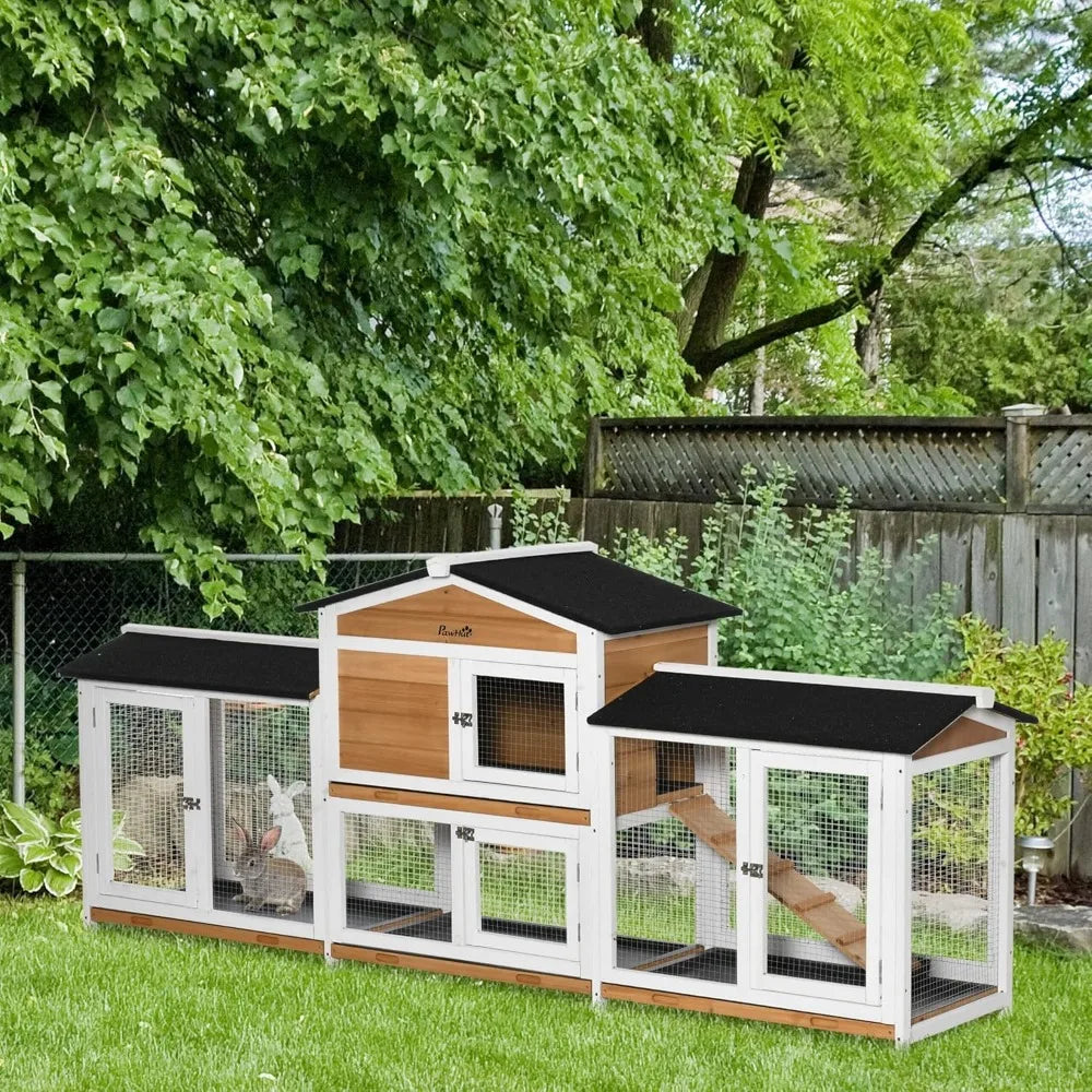 RBX Wooden Bird Hutch Bunny Cage Playpen With Run Boxes