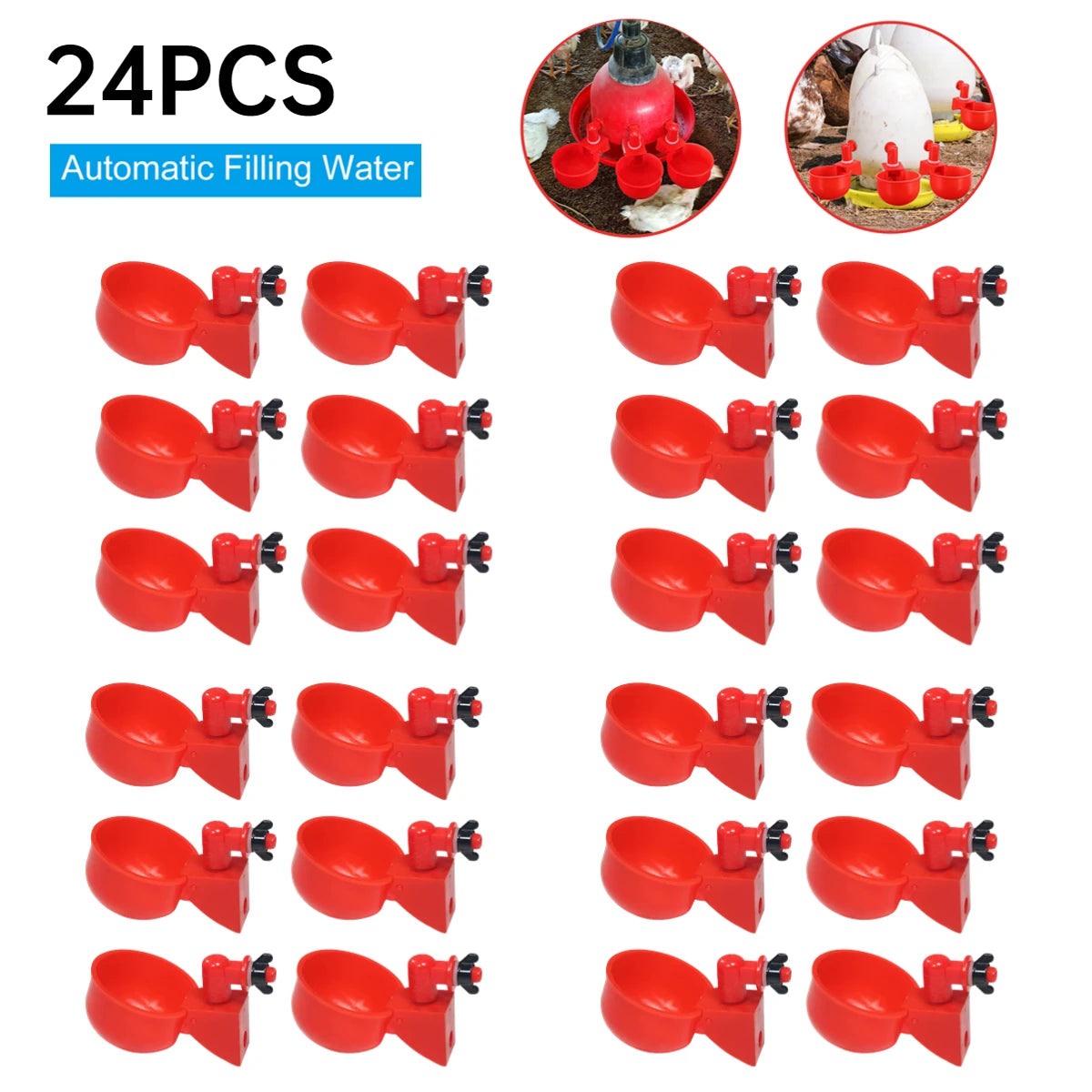 APWIKOGER Automatic Chicken Drinking Cup Waterer for Poultry